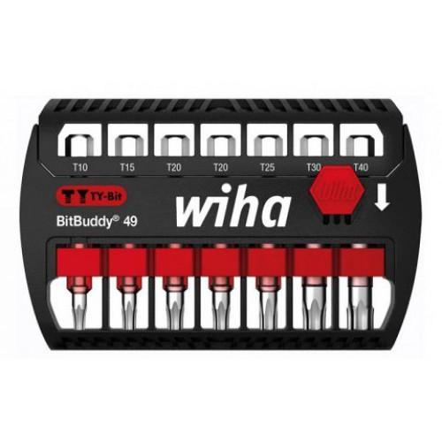 WH-42115 Набор с битами TY-Bit TORX BitBuddy 49 SB 7946-TY505 42115, 7 предметов Wiha