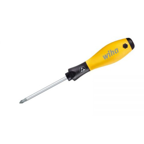 WH-08186 Отвертка SoftFinish ESD Phillips 311ESD 08186 PH2 x 100 крестовая Wiha