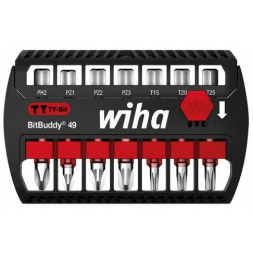 WH-42116 Набор с битами TY-Bit PH PZ TX BitBuddy 49 SB 7946-TY903 42116, 7 предметов Wiha