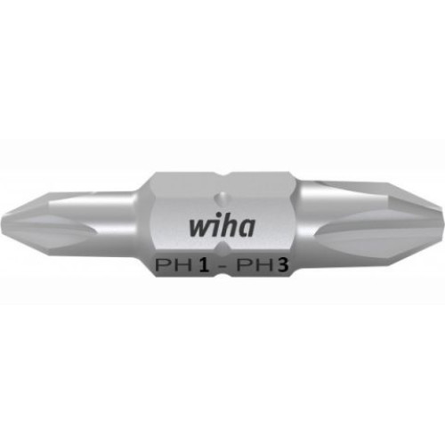 WH-43860 Бита двусторонняя крестовая Standard Phillips PH1 х PH3 х 30 мм 7411Z 43860 Wiha