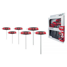 WH-26247 Набор шестигранных штифтовых ключей HEX ComfortGrip 334DS K6 26247, 6 предметов Wiha
