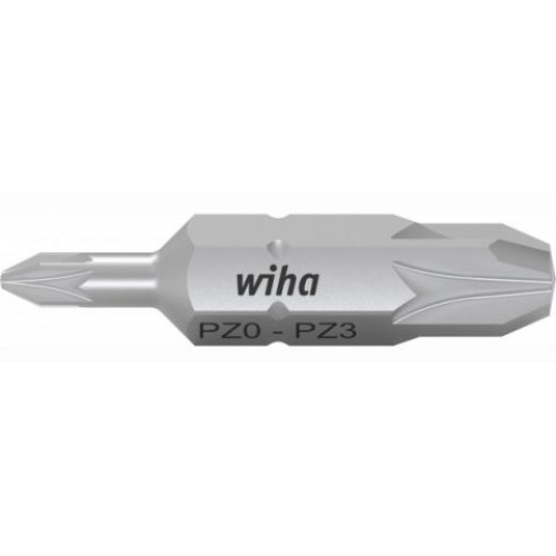 WH-43862 Бита Standard двусторонняя крестовая Pozidriv PZ0 х PZ3 х 30 мм 7412Z 43862 10 шт. Wiha