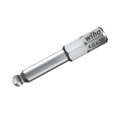 WH-01740 Бита Standard HEX ball end 7017 Z 01740 6 x 38 со сферической головкой Wiha